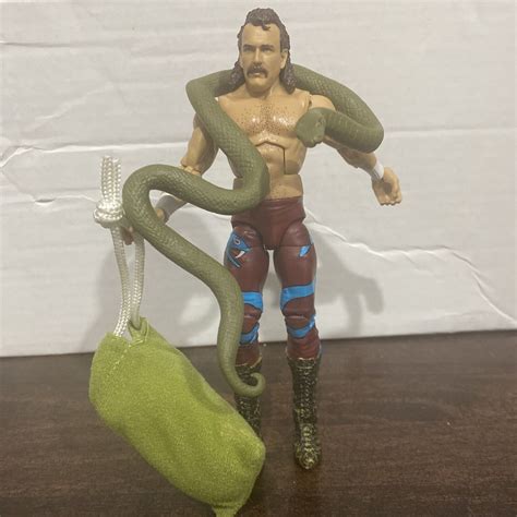 Mavin Mattel Wwe Elite Series Jake The Snake Roberts With Bag And Snake