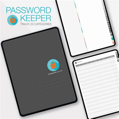 Password Log Password Tracker Password Keeper Ipad Journal Goodnotes Journal Digital