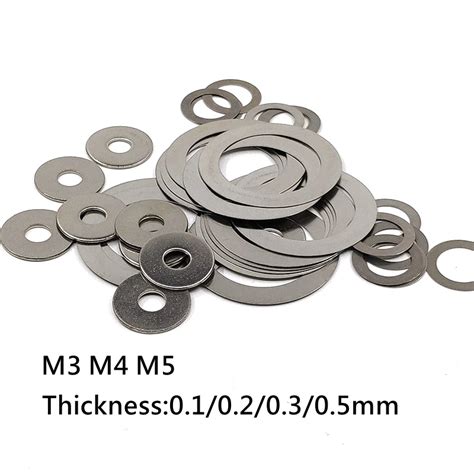 Pcs M M M Din Stainless Steel Ultra Thin Flat Washer