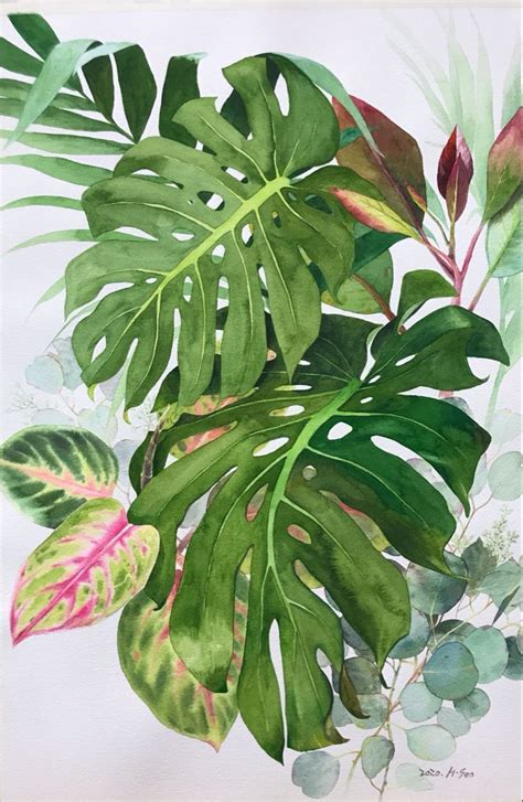 Pin By Talina On Flower Art Painting Tropical Art Print