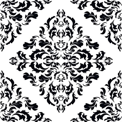 Damask Wallpaper Ornamental Revival Floral Vector Ornamental Revival