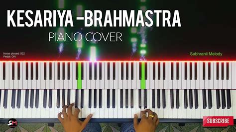 Kesariya Piano Tutorial Instrumental Cover Arijit Singh Brahmastra