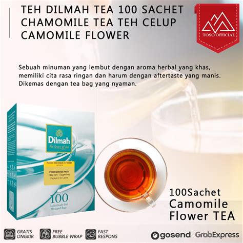 Jual Teh Dilmah Tea 100 sachet Chamomile Tea Teh Celup Camomile Flower ...