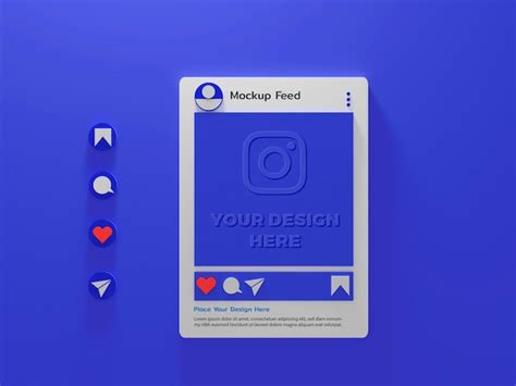 Premium Psd 3d Mock Up Social Media Post