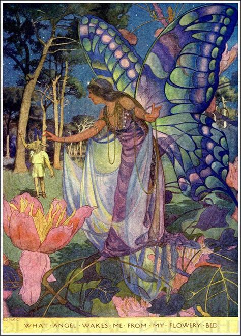 Beautiful Lush Midsummer Nights Dream Vintage Illustration Digital Download Shakespeare