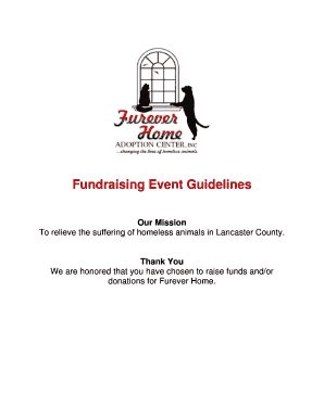 Fillable Online Fundraising Event Guidelines Fax Email Print Pdffiller