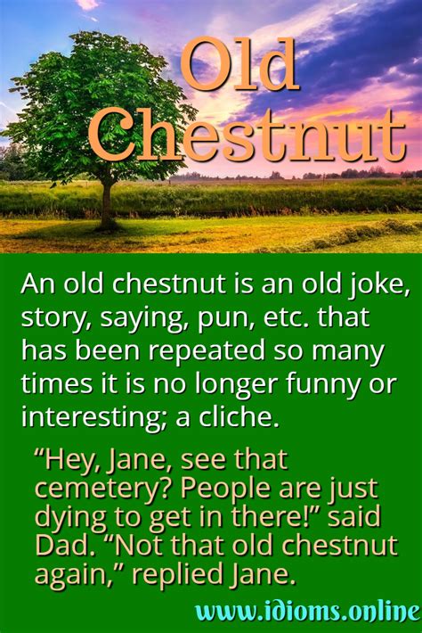 Old Chestnut | Idioms Online