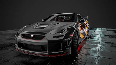 3D Model NISSAN GT R RACE CAR VR AR Low Poly CGTrader