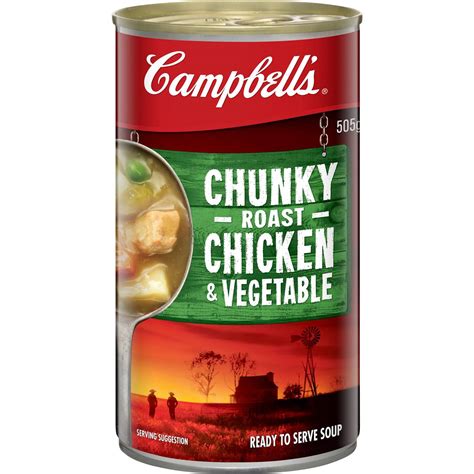 Campbell S Chunky Soup Roast Chicken And Vegetable 505g Woolworths