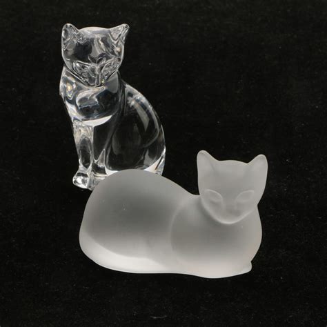 Vintage Lenox Crystal Cat Figurines Ebth