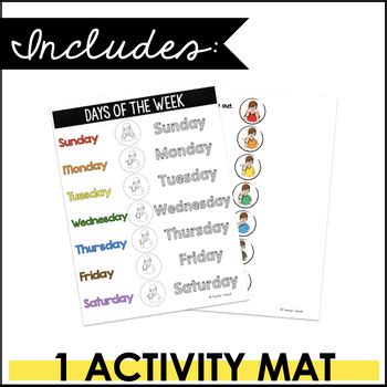 Asl Days Of The Week File Folder Activity Mats By Teacher Jeanell