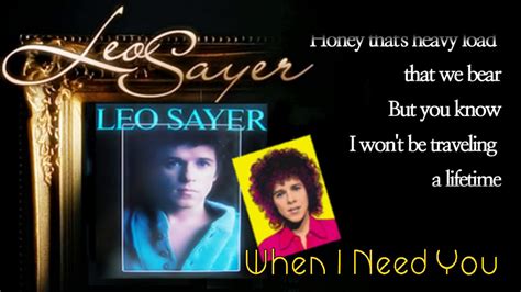 When I Need You Leo Sayer with Lyrics 해석 첨부 1976 YouTube