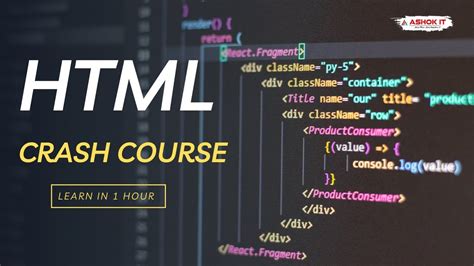 HTML Crash Course Learn Web Development In 60 Minutes YouTube