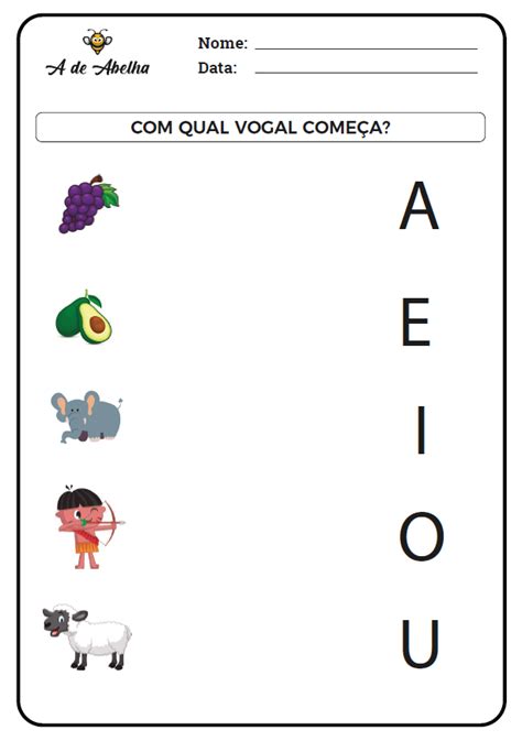 Caderno Educativo Atividades Pedag Gicas Aprendendo As Vogais