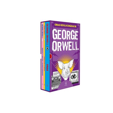 As obras revolucionárias de George Orwell Box 3 livros Shopee