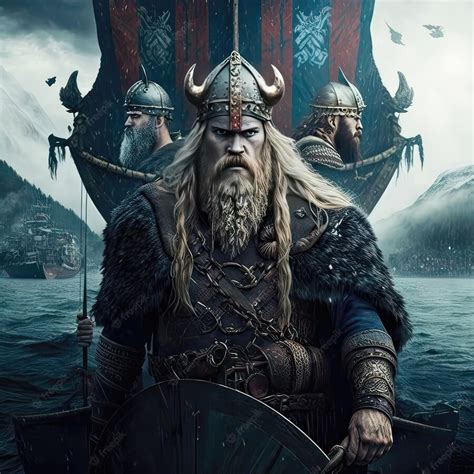 Premium Photo Viking Longship Slicing Through The Waves With Ease The