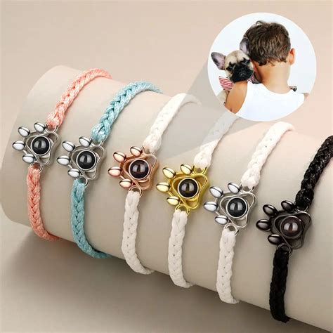 Pulsera De Proyecci N Personalizada Con Foto De Mascota Para Hombre Y