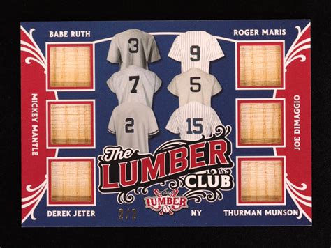 Babe Ruth Roger Maris Mickey Mantle Joe DiMaggio Derek Jeter Thurman Munson Leaf