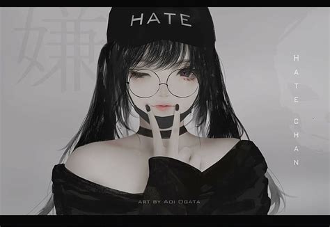 Hd Wallpaper Aoi Ogata Black Hair Asian Women Anime Girls Glasses