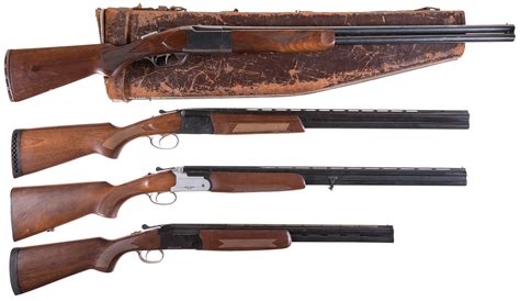 Four Overunder Shotguns A Marlin Model 90 Shotgun With Case Rock