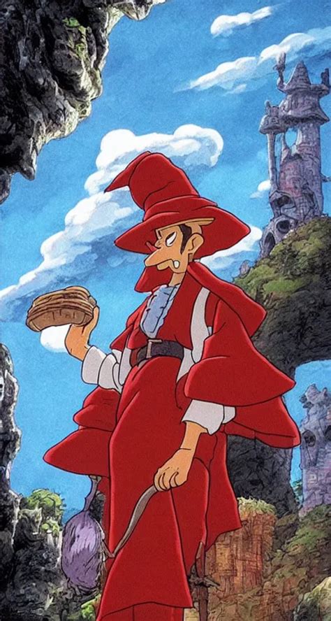 Rincewind The Wizard From Studio Ghiblis Discworld Stable Diffusion