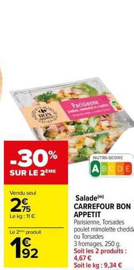 Promo Salade Carrefour Bon App Tit Chez Carrefour Icatalogue Fr