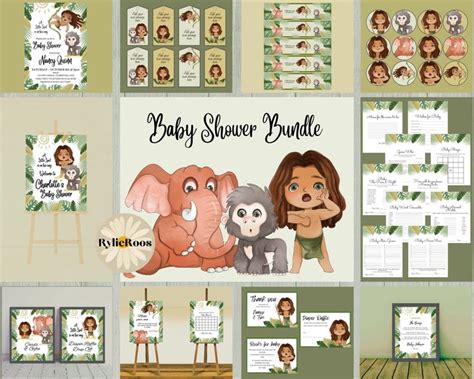 Little Lord Baby Shower Bundle, Tarzan Shower Bundle, Tarzan Baby Shower Invitation, Lord of the ...