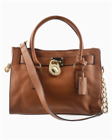 Bolsa Michael Kors Original Cadeado Couro Caramelo Feminino