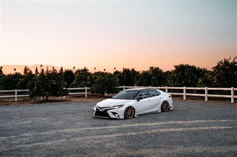 A 2018 Toyota Camry XSE On Blaque Diamond BD 11 Rose Gold Wheels