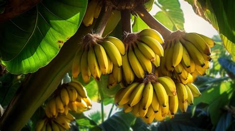 Premium AI Image A Photo Of A Hyper Detailed Shot Of A Banana Tree