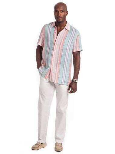 Mens Kaleidoscope Cabana Shirt From Island Company Linen Shirt Men