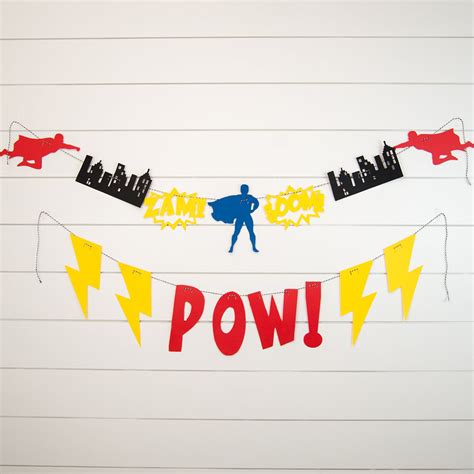 Super Hero Party Banner Set-super Hero Party-hero Theme Super | Etsy