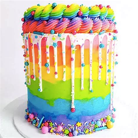 Exquisite Vanilla Rainbow Cake Douart Bakery