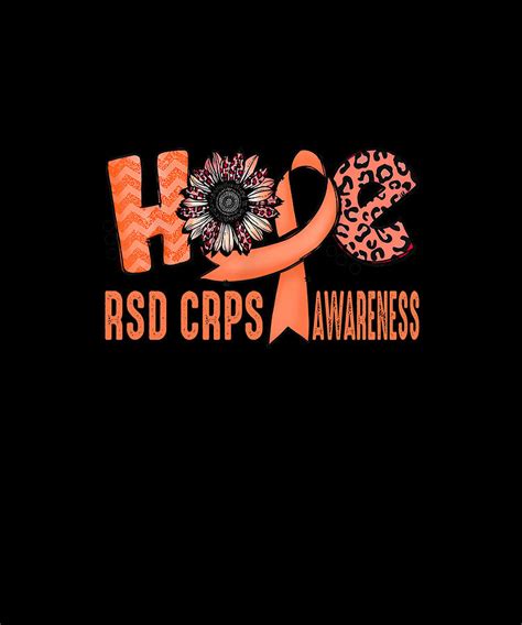 Hope Orange Ribbon Leopard Sunflower Rsd Crps Awareness Ver2 Drawing By Thepassionshop Pixels