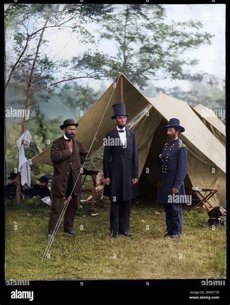 Abraham Lincoln Con John Alexander Mcclernand Fotograf As E Im Genes De