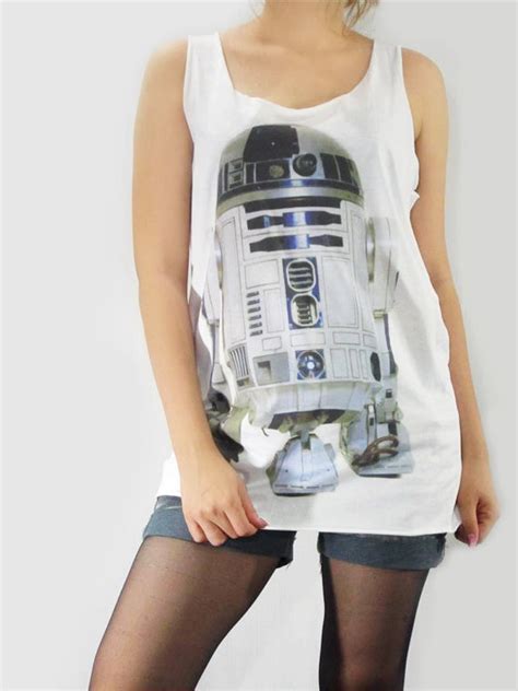 R2 D2 Robot Star Wars Classic Film Movie Shirt Tank Top Women T Shirt Singlet Tank Top T Shirt