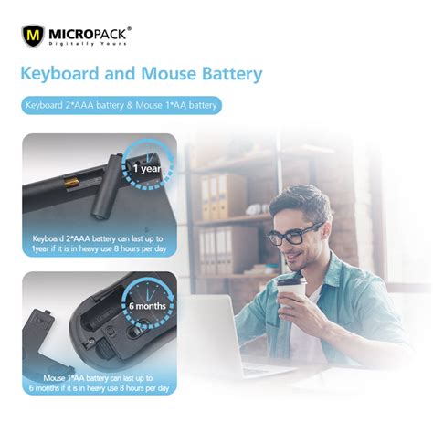 Small Wireless Mouse And Keyboard Combo 24g Usb Km 218w Micropack