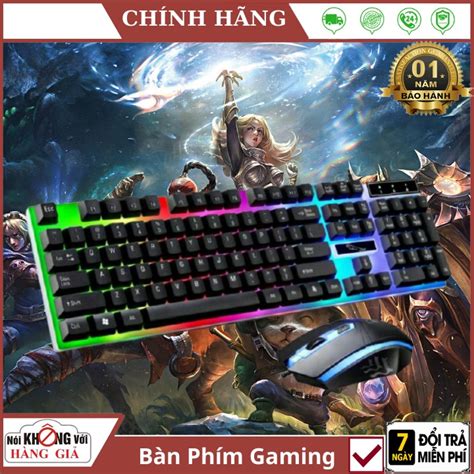 Bộ Bàn Phím Và Chuột Chơi Game G21 Led Tặng Chuột Giả Cơ đèn Led 7