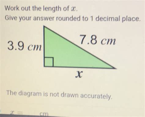 Solved Work Out The Length Of X Give Your Answer Rounded To Decimal