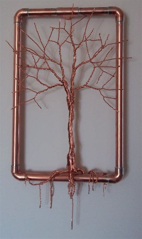 Copper Wire Tree Sculptur Hanging Wall Art By Twistedsouls On Etsy