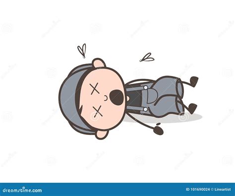 Cartoon Dead Boy Vector Concept Stock Illustration Illustration Of