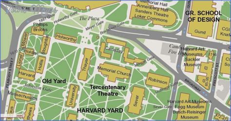 Harvard University US Map & Phone & Address - ToursMaps.com