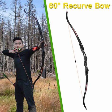 1 Set 60 30lbs Recurve Bow Take Down Ilf Youth Archers Kid Practice 17