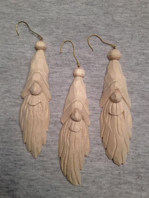 Paint It Yourself Santa Christmas Tree Ornament Wood Carving Etsy