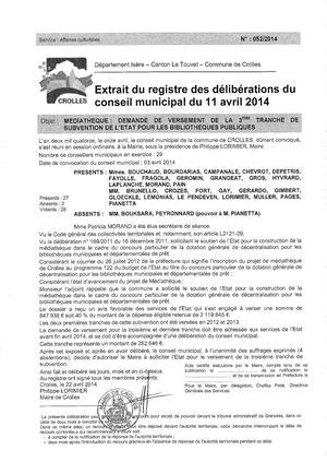 Calam O Crolles Deliberation Demande De Subvention Tranche