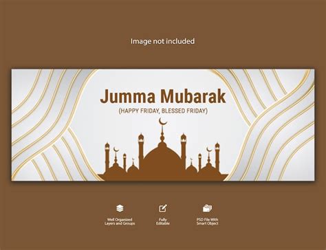 Premium Psd Jummah Mubarak Islamic Banner Design Template