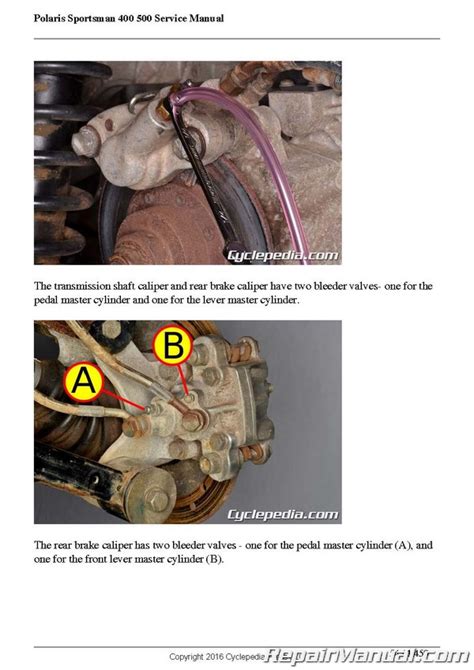 1996 - 2004 Polaris Sportsman 400 500 Carburated ATV Service Manual Cyclepedia