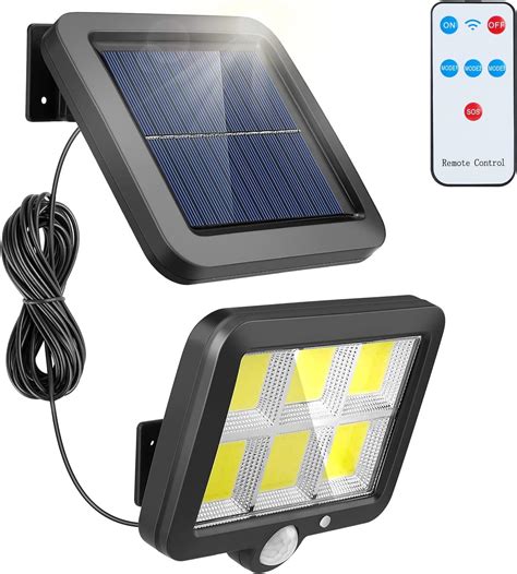 TECHVIDA Luces Solares de Split Solar Panel 120COB LED Lámpara Solar