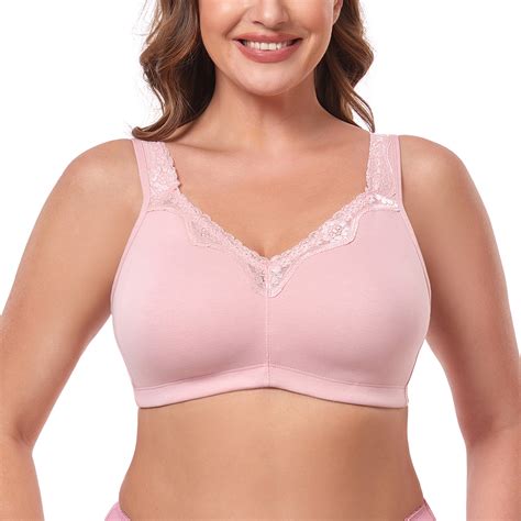 Hfyihgf Womens Front Closure Cotton Bra Full Coverage Wirefree Plus