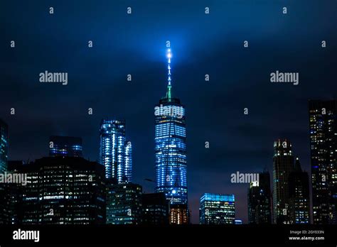 New York Manhattan night view. Shooting Location: New York, Manhattan ...